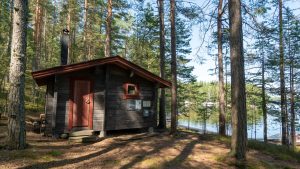 Satamosaaren hiekkarannan sauna